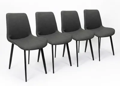 Obrázok produktu pre INLEA Jedálenská stolička AIDA 4 kusy - tmavosivá