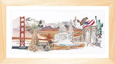 Produktbild von Kreuzstich-Set "America Aida" von Thea Gouverneur, 74x34 cm