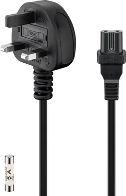 Image de goobay UK Câble d'alimentation noir 1,5 m
