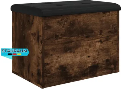 Produktbild von Sitzbank JONA mit Stauraum Räuchereiche 62x42x45 cm | Aufbewahrungsbank Flurbank Garderobenbank