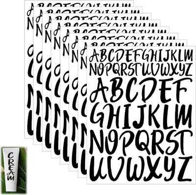 Produktbild von 8 Blatt Selbstklebende Buchstaben, Groß Buchstaben Aufkleber