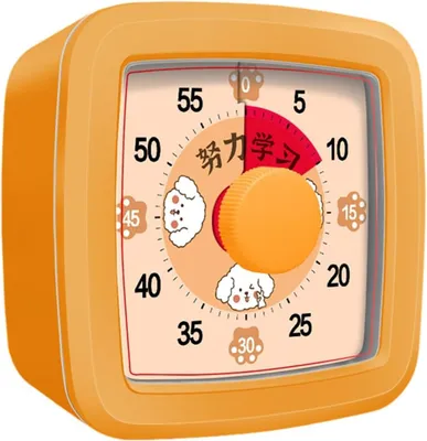 Produktbild von Visueller Timer , Regenbogen-Scheibe 60-Minuten-Countdown-Timer für Kinder und Erwachsene, leises Time Management-Werkzeug(orange Farbe)