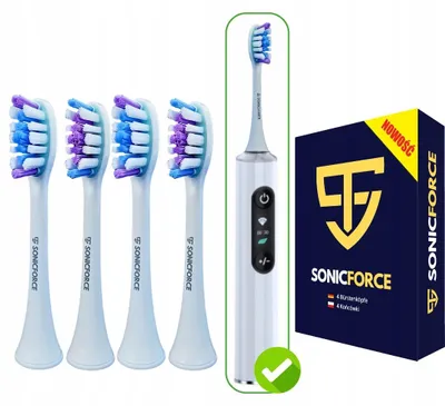 Produktbild von SonicForce Crystal 30 White Ersatzbürstenköpfe 4 Stück Weiß