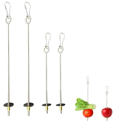 Produktbild von Vogelspieß Futterspender Edelstahl 4 Stück für Papageien Wellensittiche Hühner