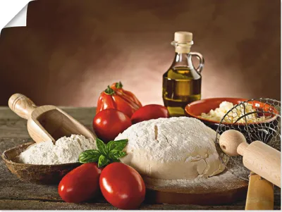 Produktbild von ARTland Poster Teig für Pizza Größe: 40x30 cm