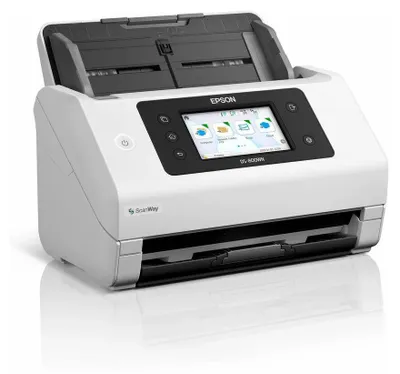 Produktbild von Epson WorkForce DS-800WN - Dokumentenscanner - Duplex - A4/Legal - 600 dpi x 600 dpi - bis zu 50 Seiten/Min. (einfarbig) / bis zu 50 Seiten/Min. (Farbe) - automatischer Dokumenteneinzug (100 Blätter) - bis zu 8000 Scanvorgänge/Tag - USB 3.2 Gen 1x1, Gigabi