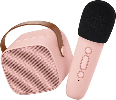 Zdjęcie produktu dla Lalarma Karaoke Set - Mikrofon i Głośnik Bluetooth w Różowym Kolorze