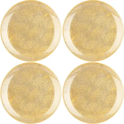 Produktbild von COM-FOUR® 4x Platzteller transparent - wiederverwendbare Unterteller als Tischdekoration - Dekoteller für Hochzeit, Familienfeier oder Weihnachten - Ø 33 cm