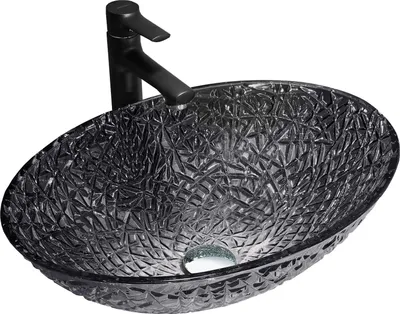 Immagine prodotto di Mexen Goa lavandino da appoggio in vetro 50 x 36 cm, nero - 24085070