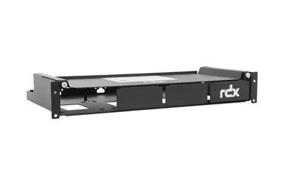 Produktbild von Overland-Tandberg O-T RDX QuadPAK Rackmount Kit für 1 to 4 externe RDX QuikStor, Wandmontiertes Regal, 1.5U, 2,66 kg, Schwarz