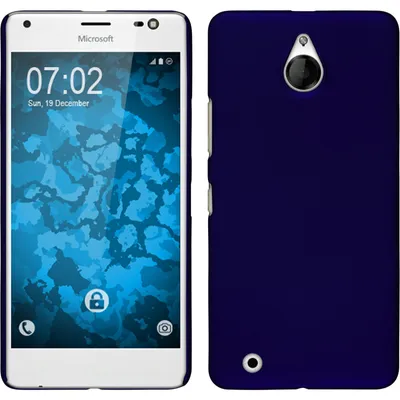Produktbild von PhoneNatic Case kompatibel mit Microsoft Lumia 850 - Hülle blau gummiert Hard-case Cover