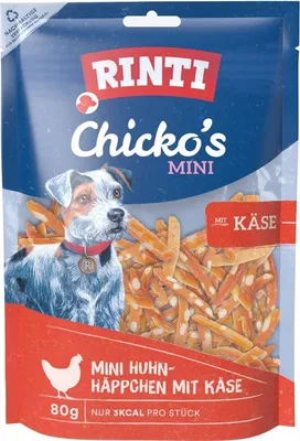 Produktbild von Rinti Chicko Mini - Huhnwürfel mit Käse 80g