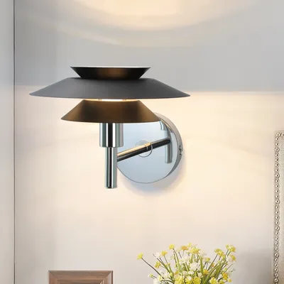 Produktbild von ZMH Wandleuchte Innen Schwarz Wandlampe Modern G9 Wandbeleuchtung Metall für Küche Flur Treppenhaus Schlafzimmer Wohnzimmer Kinderzimmer