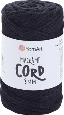 Zdjęcie produktu dla Yarn Art Macrame Cord 3 mm 85 m 750 Black Sznurek