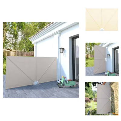 Immagine prodotto di vidaXL Ventilatore laterale pieghevole crema 300×150 cm - Ombrelloni e tende da sole
