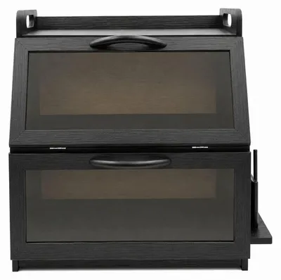 Immagine prodotto di APT DA572C - Contenitore per pane in bambù, modello doppio, colore nero