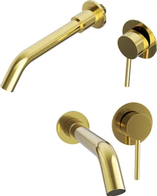 Produktbild von Waschbeckenarmatur Für Unterputzmontage Messing Kastenarmatur Kivo Gold