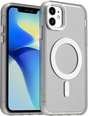 Immagine prodotto di Custodia per iPhone 11, compatibile con MagSafe, sottile custodia semi-trasparente opaca antiurto Bianco