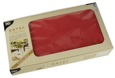 Produktbild von 20 Papstar Mitteldecken, Tissue ROYAL Collection 80 cm x 80 cm rot 81890