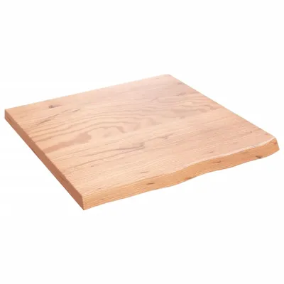 Obrázek produktu pro vidaXL Stolová deska světle hnědá 60x60x(2-4) cm dubový masiv ošetřený dřevem