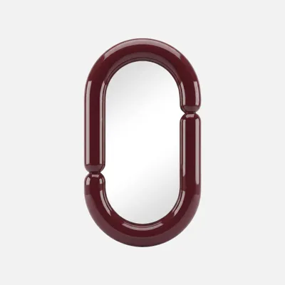 Produktbild von sweeek - Ovaler Spiegel mit glossy Finish 70cm - Bordeaux