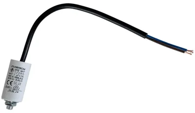 Kondensator 1 µF, 450 V AC, Kabel 250 mm, M8-Befestigung