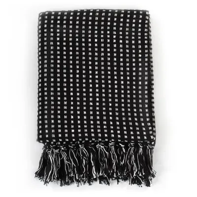Immagine prodotto di Copriletto in Cotone a Quadri 125x150 cm Nero