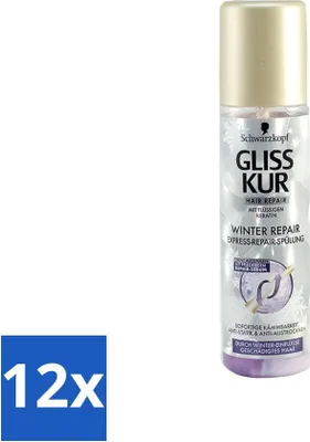 Productafbeelding van Gliss-Kur - Anti-klit spray - Winterverzorging - Gemakkelijk uitkambaren - 200 ml - Voordeelverpakking - 12 stuks