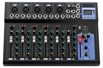 Obrázok produktu pre Audio mixážny pult, fantómové napájanie 48 V, rozhranie USB, čierny