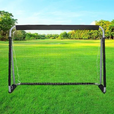 Produktbild von Famanu Fußballtor - Leicht aufzubauen und tragbar - 110 x 150 x 75 cm - Schwarz