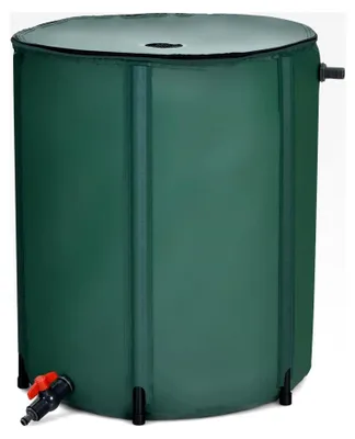 Produktbild von 225L Regentonne mit Überlaufventil, faltbare Regenwassertonne aus PVC, 60x60x80cm