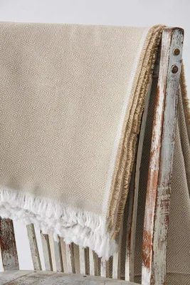 Produktbild von Unyqoos ® Vielseitige Wohnaccessoires: Elegantes Plaid und Sofabezug in Beige, 180 x 285 cm