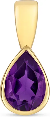 Productafbeelding van Gouden hanger (18 karaat) met amethist - 13mm * 6mm; TRS34249KY