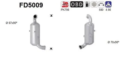 Zdjęcie produktu dla Filtr Czastek Stalych Dpf Kat. Citroen 1,6Hdi (Dv6Ted4) Euro 5