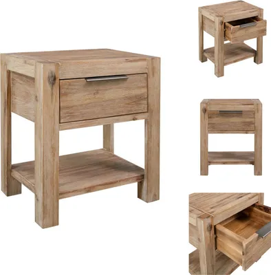 Zdjęcie produktu dla vidaXL Szafka nocna z szufladą 40x30x48 cm lite drewno akacjowe - Szafki nocne