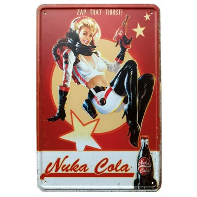 Zdjęcie produktu dla Fallout – metalowy znak „Nuka Cola Girl”