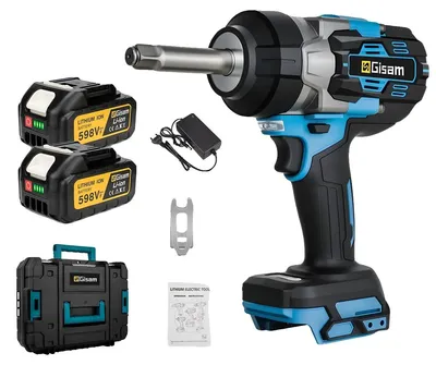 Immagine prodotto di Avvitatore a impulsi, coppia 2800 N-m, motore brushless, scatola di plastica con 2 batterie