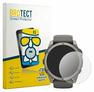 Produktbild von BROTECT Entspiegelungs Schutzglas für Garmin Fenix 9 (51 mm) Schutzfolie Panzer Folie Glas Display Schutz matt