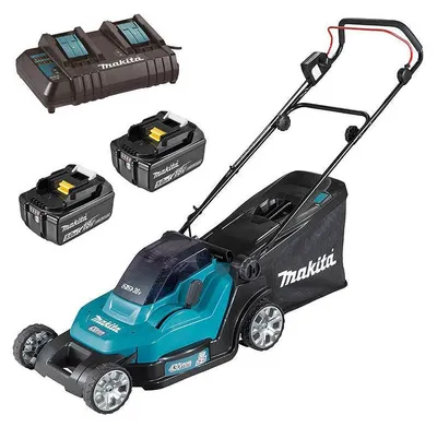 Image de Tondeuse à gazon MAKITA DLM432CT2 (36V) 43 cm (2 x 5,0 Ah)