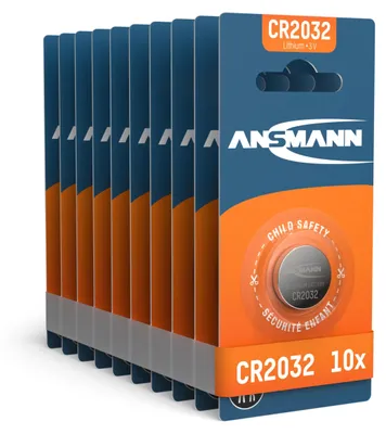 Image de ANSMANN 10x pile CR2032 Pile bouton lithium 3V /pour appareil TAN, montres, etc.