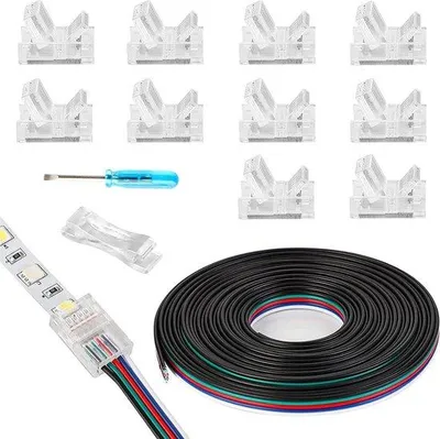 Immagine prodotto di Striscia LED RGBW da 10 mm senza saldatura, prolunga da 3 m, impermeabile
