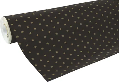 Produktbild von Clairefontaine Geschenkpapierrolle 50x0,70m schwarzer Hintergrund 201339C