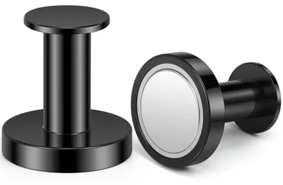 Produktbild von Stück Noedym Starke Magnete, 36 × 40 mm, extra starke Magnethalter, magnetische Handtuchhalter, schwarze Magnete mit Haken für Büro, Küche und Whiteboard