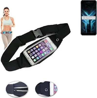 Produktbild von K-S-Trade Jogging-Armband kompatibel mit Doogee S35 Pro Gürteltasche Umhängetasche Bauchtasche schwarz Sport Running Jogging Fitness Laufen Exercise