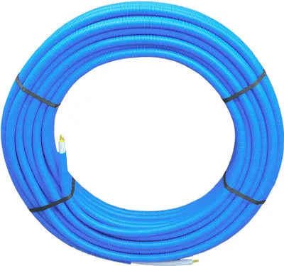 Produktbild von Alpex F 50 PROFI Mehrschichtverbundrohr im Ring 50m mit blauem Schutzrohr 16x2mm