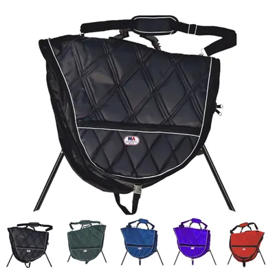 Satteltragetasche 28x23 Zoll, schwarz, wasserdicht, Nylon