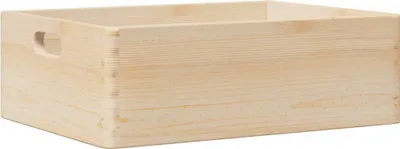 Immagine prodotto di Scatola in Legno con Manici 40x30x13 cm Legno Massello di Pino