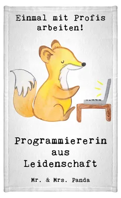 Produktbild von Mr. & Mrs. Panda Frotteetuch Programmiererin Leidenschaft - Weiß - Geschenk, badezimmer handtuch, Softwareingenieurin, gäste wc, Computerfreak, Gästehandtuch 30x50, Nerd