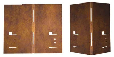 Immagine prodotto di Angolo per il bordure per aiuole acciaio corten, cordoli per aiuole - 8 x 8 x 18,5 cm