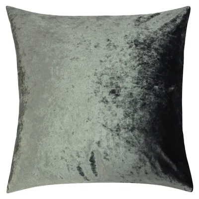 Samt-Kissen 55x55 cm Grau, Polyesterfüllung, weich